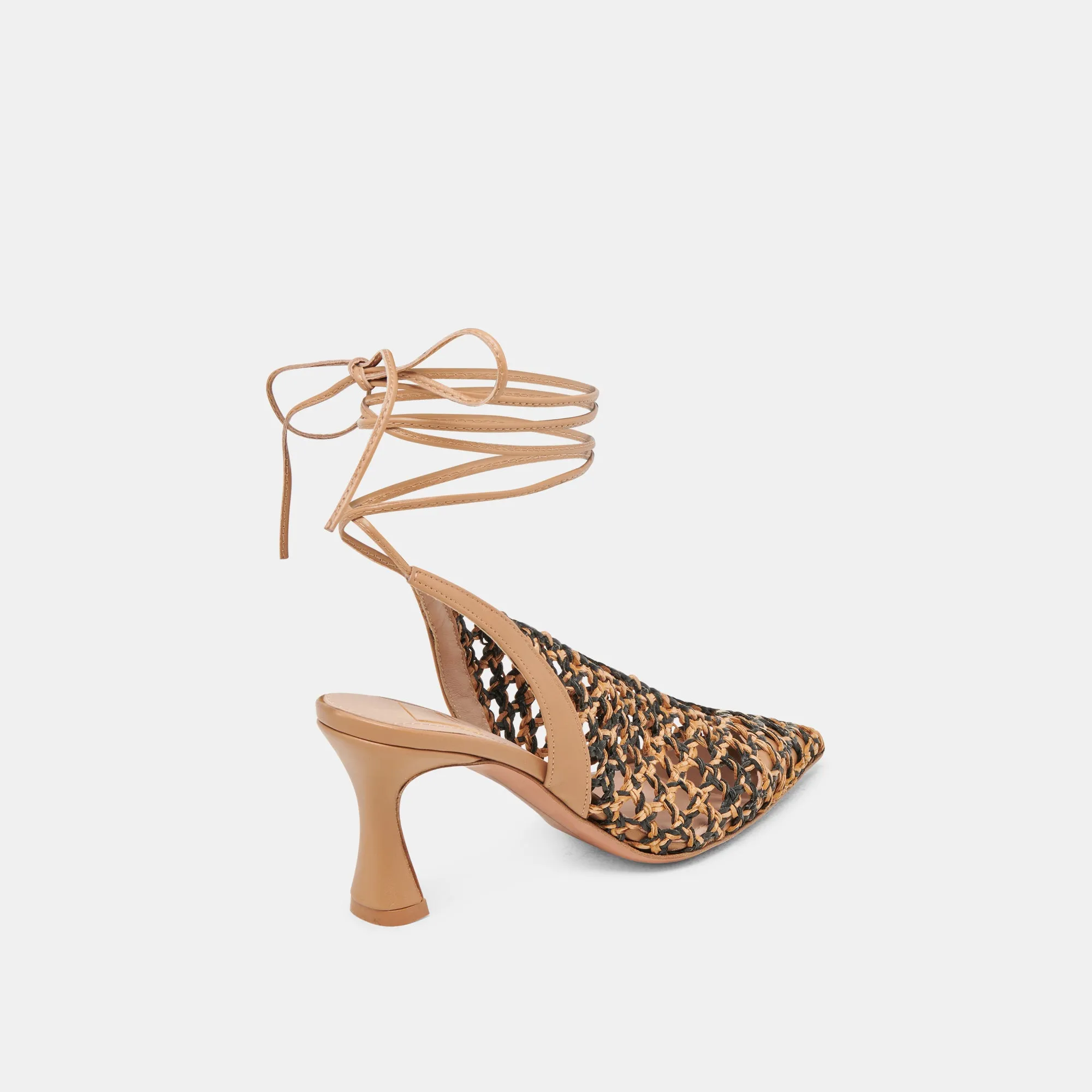 Sleek Sandals GESICA HEELS BLACK NATURAL WOVEN