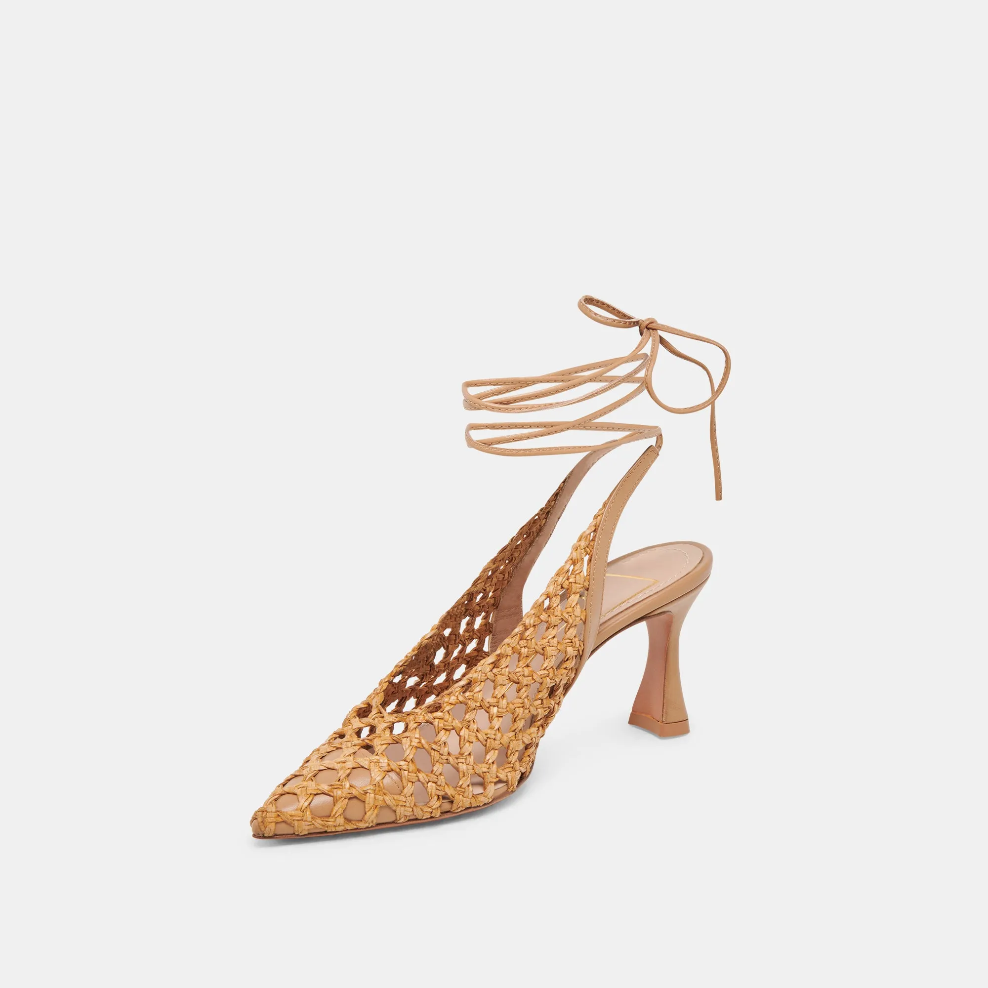 GESICA HEELS NATURAL WOVEN Floral Stilettos