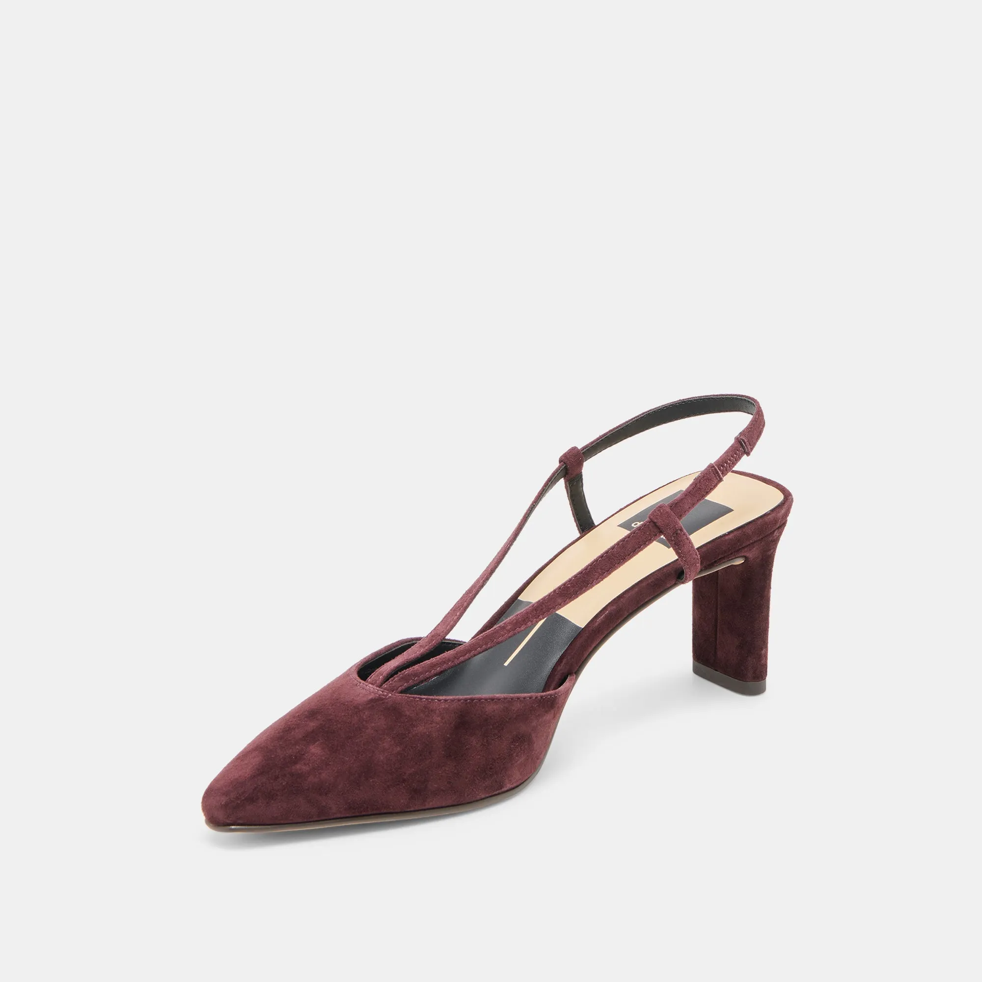 Lightweight GINAY HEELS MULBERRY SUEDE