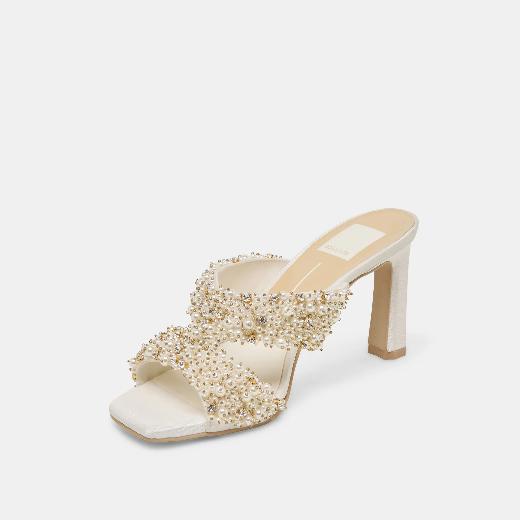 GITEL RHINESTONE HEELS IVORY RHINESTONE Luxury Wedding Pumps