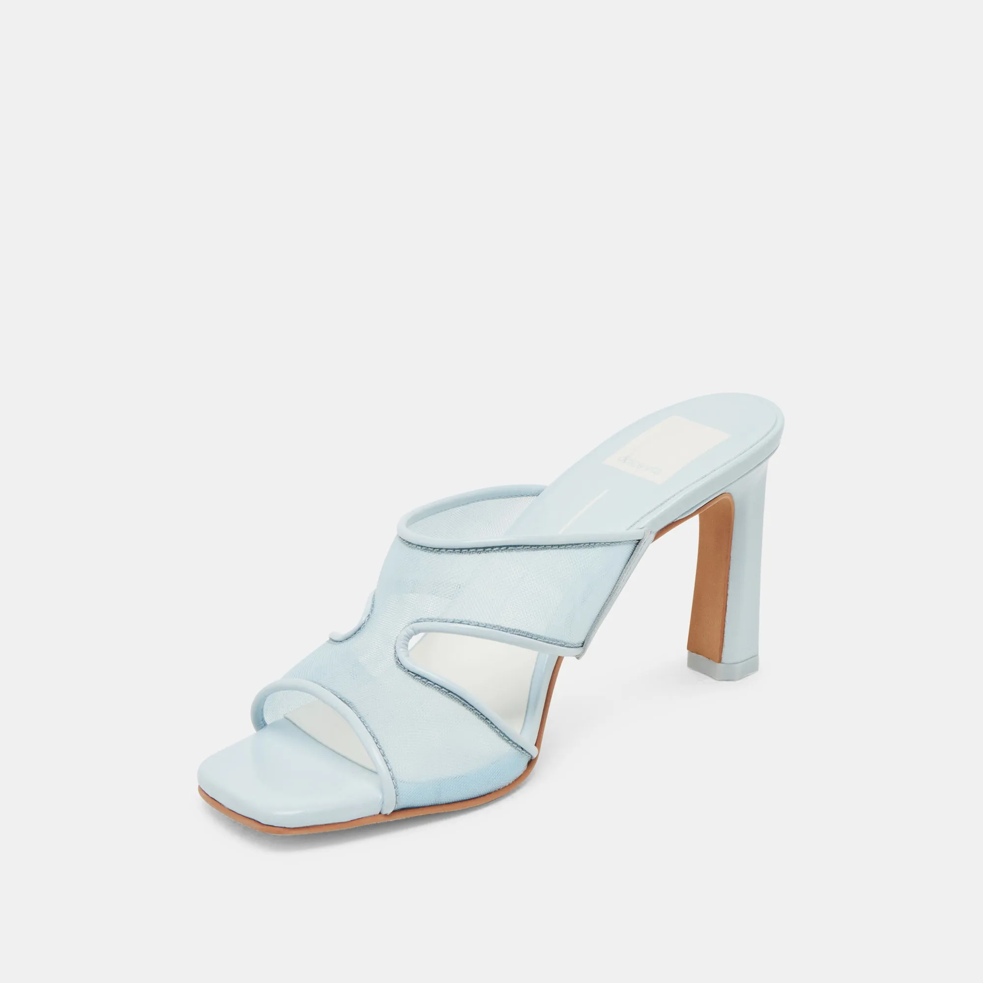 GITEL WIDE HEELS ICE BLUE MESH Casual Pumps