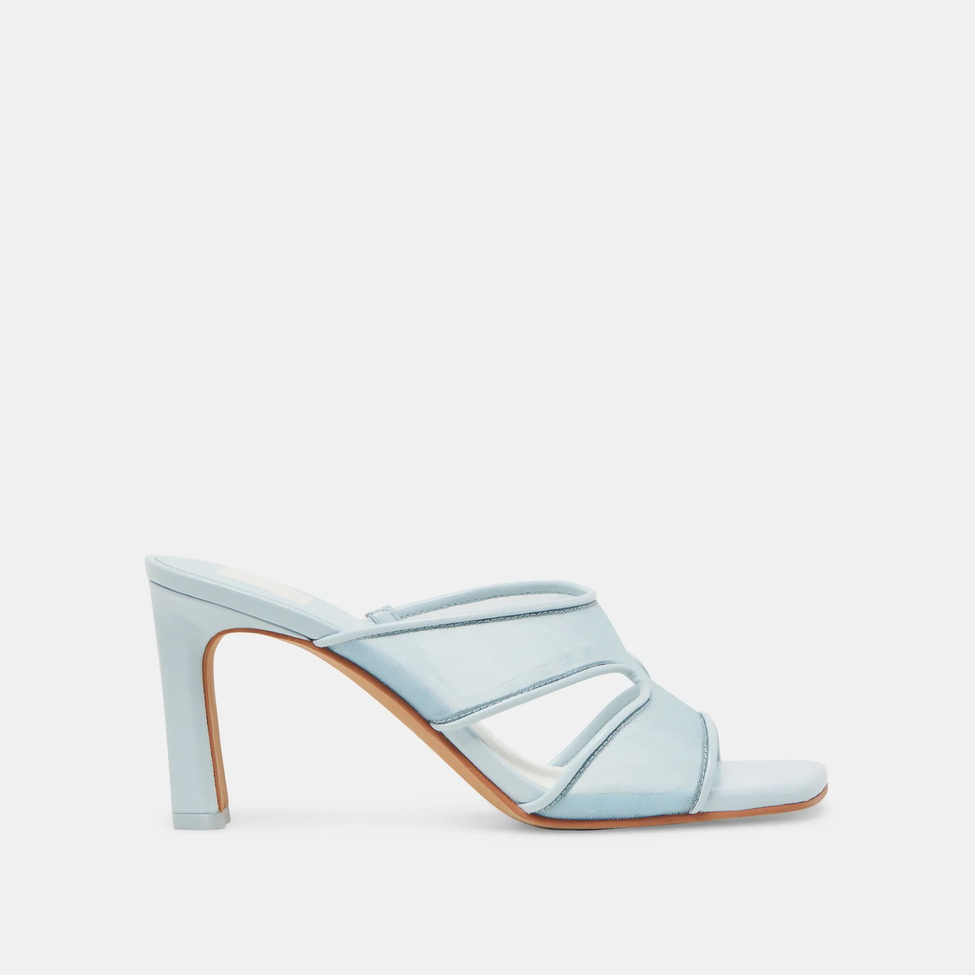 GITEL WIDE HEELS ICE BLUE MESH Comfortable Stilettos Classic Red Heels