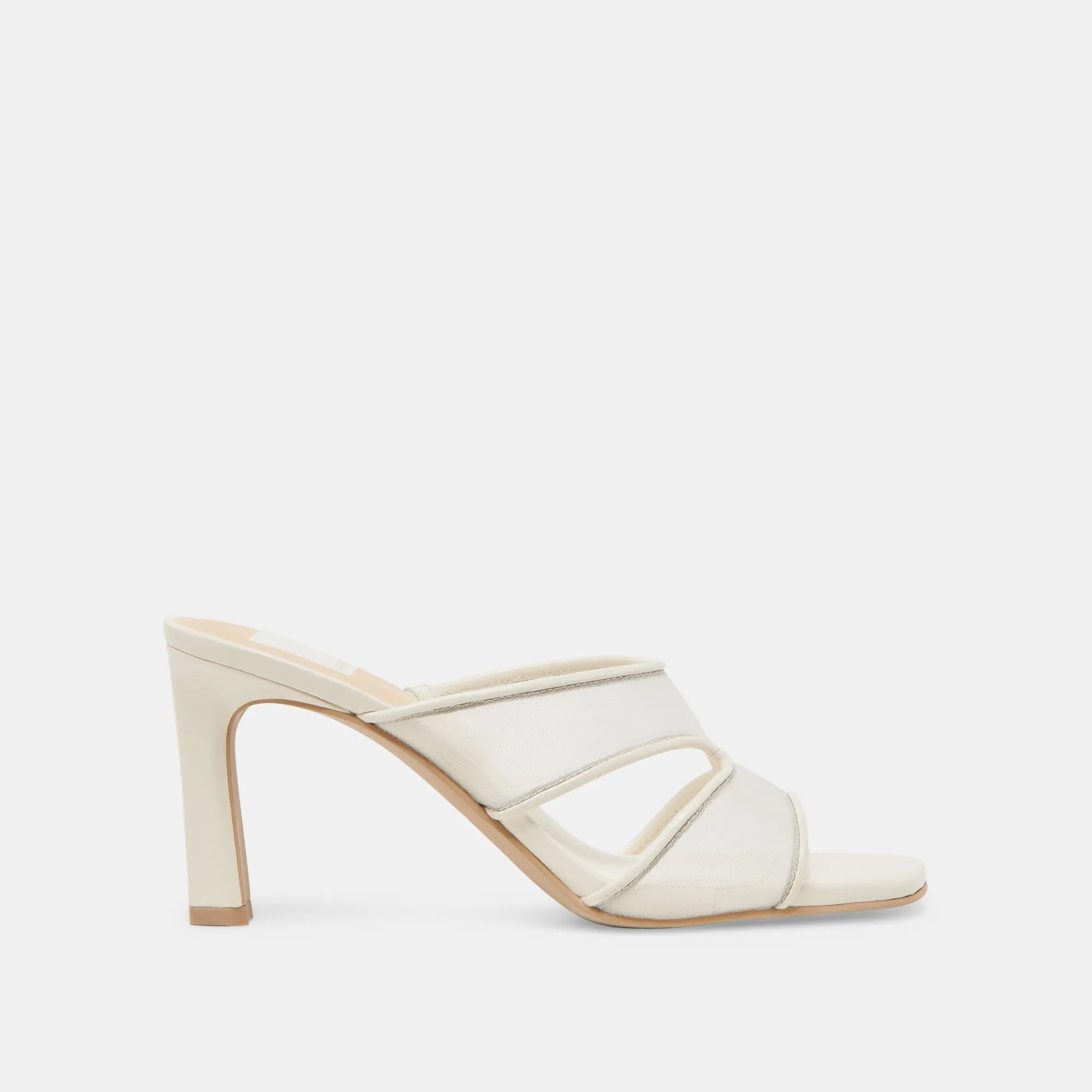 Smooth Finish GITEL WIDE HEELS OFF WHITE MESH
