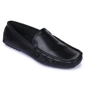 Spanish Made Gliders Black Casual Loafer Shoes For Men 2101-01 By Liberty