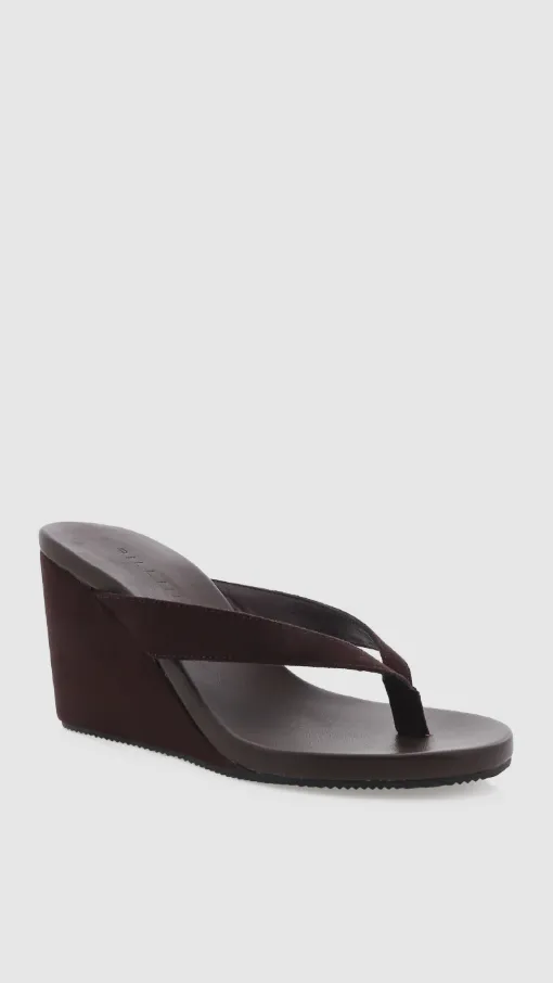 Ravyn Heel - Dark Cacao Suede Polished Design Heel Guard