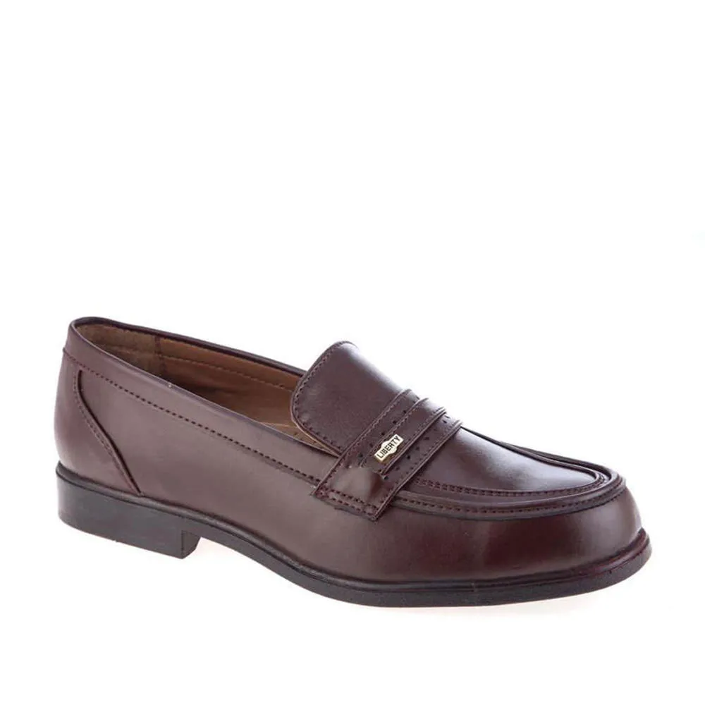 Fortune (Brown) Classic Loafer Shoes For Men ARMANI By Liberty Investor Meeting Rubber Outsole