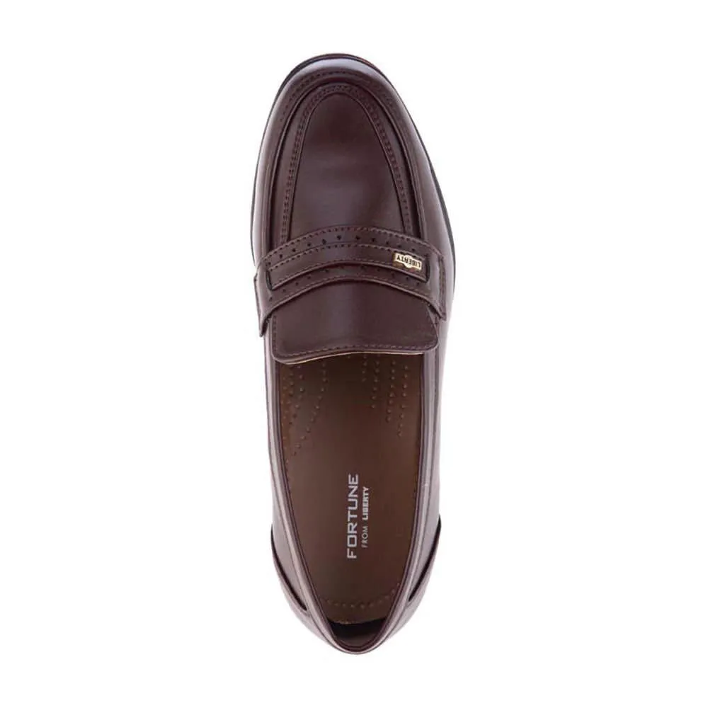 Fortune (Brown) Classic Loafer Shoes For Men ARMANI By Liberty Shock   Absorbing Step Firm
