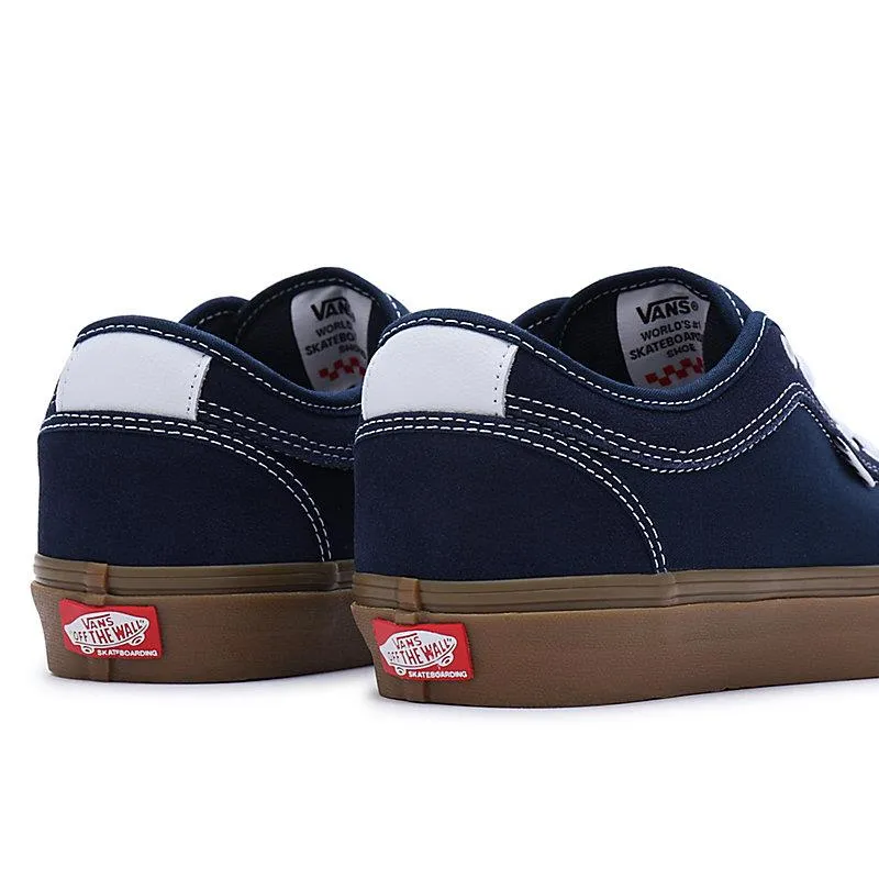 Pro Level Ride Board Traction Vans Skate Chukka Low - Dress Blues/Gum