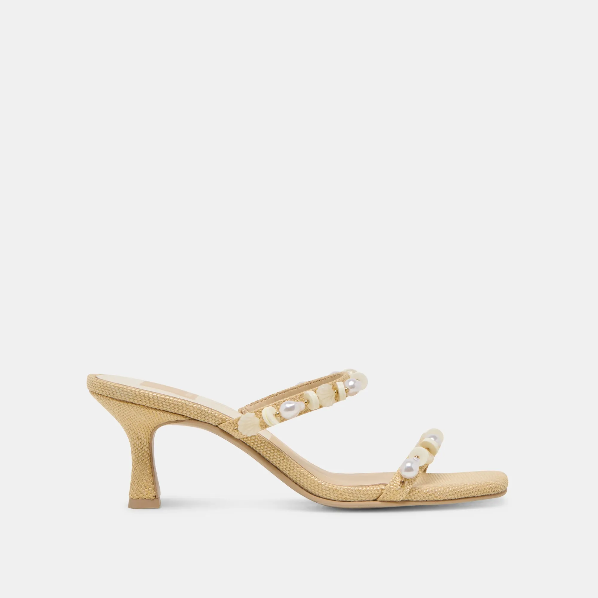 Rubber Outsole Classic White Heels GRASON HEELS LT NATURAL RAFFIA