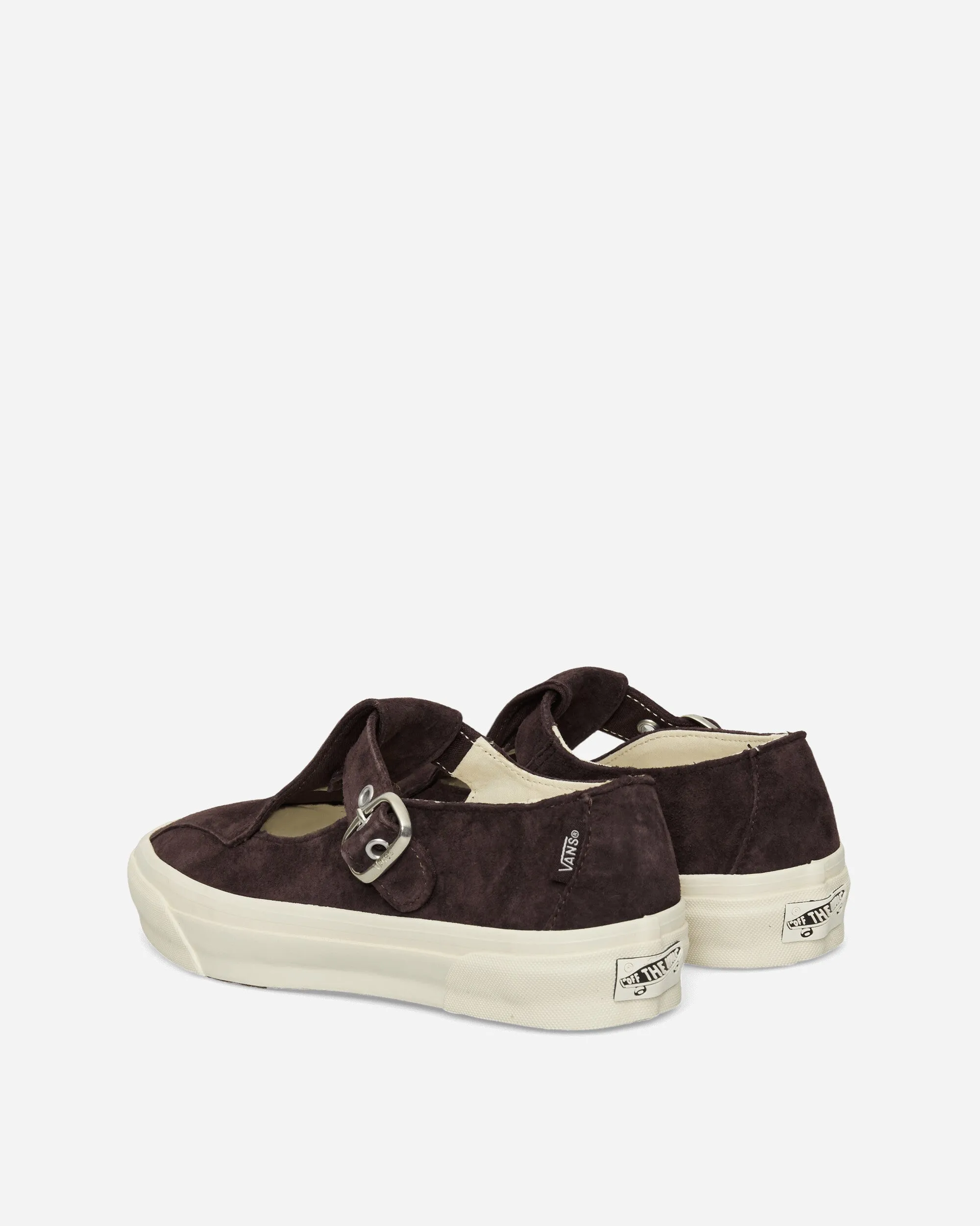 Versatile Wear Premium Mary Jane Suede Sneakers Chocolate Plum