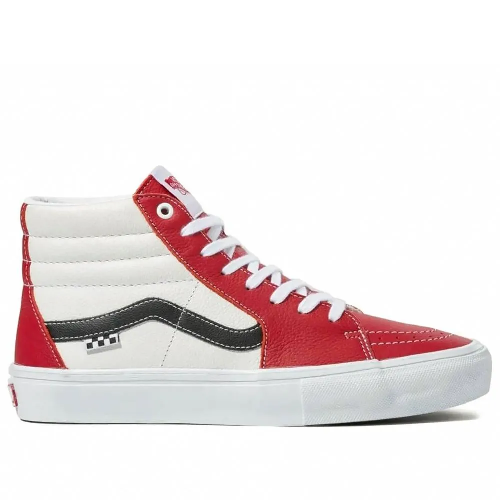 All Action Vans Skate Sk8-Hi Sport Leather - Chilli Pepper/White