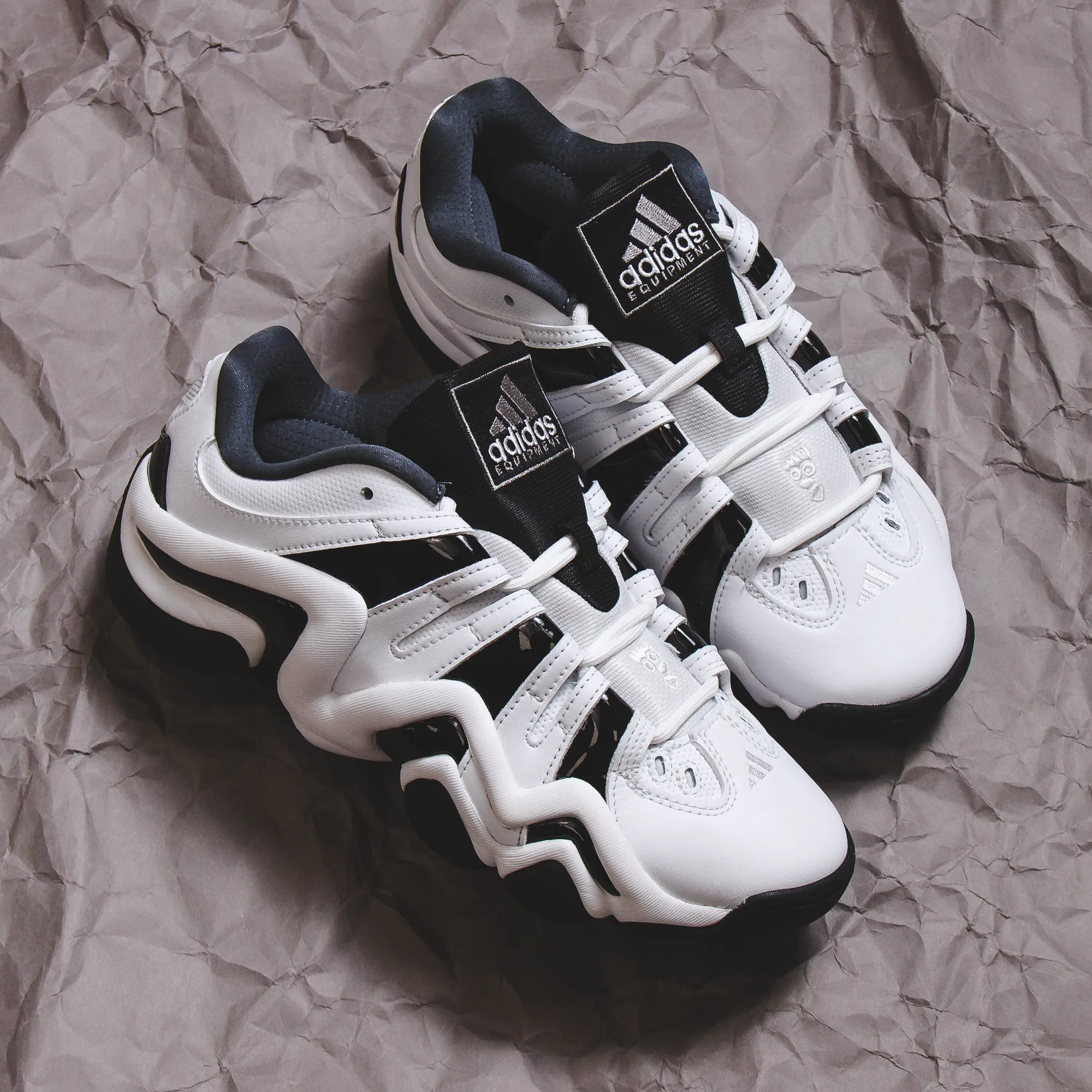 Stretchy Material Adidas Basketball Men Crazy 8 Low White Black IG2032
