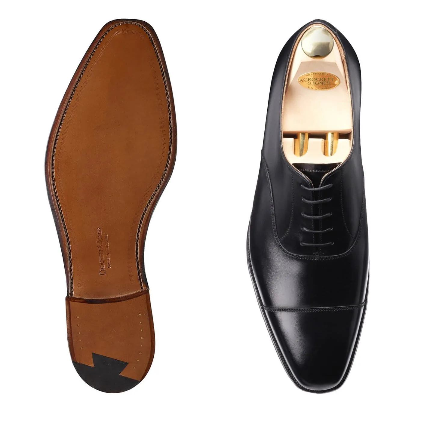 Wide Fit Oxfords Classic Leather Hallam Black Calf