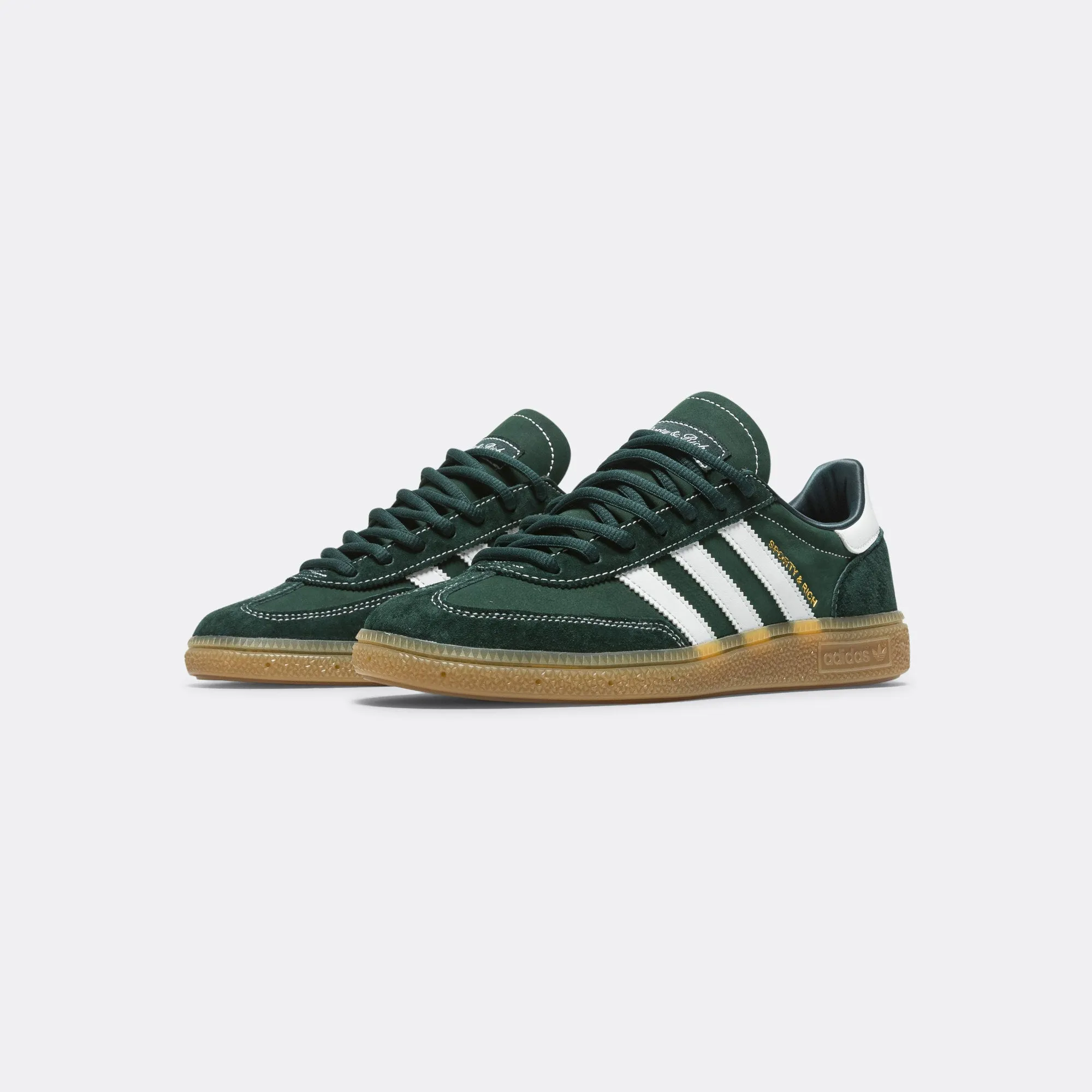 Handball Spezial x Sporty & Rich - Dark Green/Footwear White-Gum Compression Molded Heel WideFit