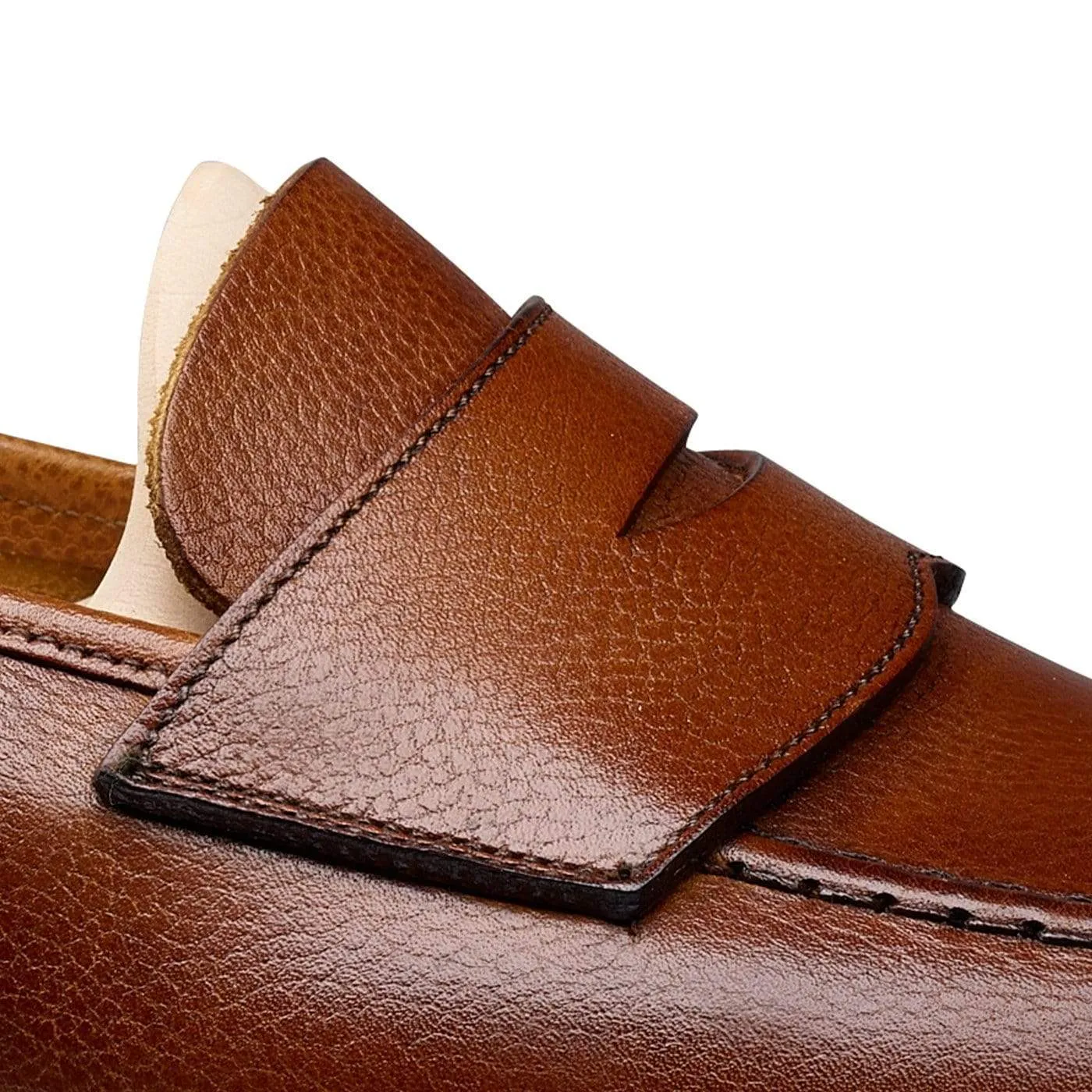 Office Worker Venetian Loafers Harvard 2 Tan Pebble Grain
