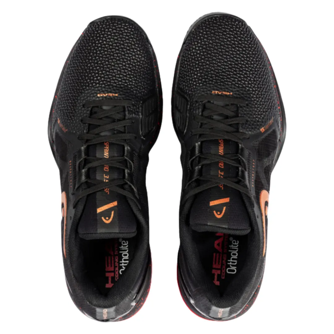 Head Sprint Pro 3.5 SF Court Men Tennis Shoes - Black/Orange Fit Comfort Performance Fit