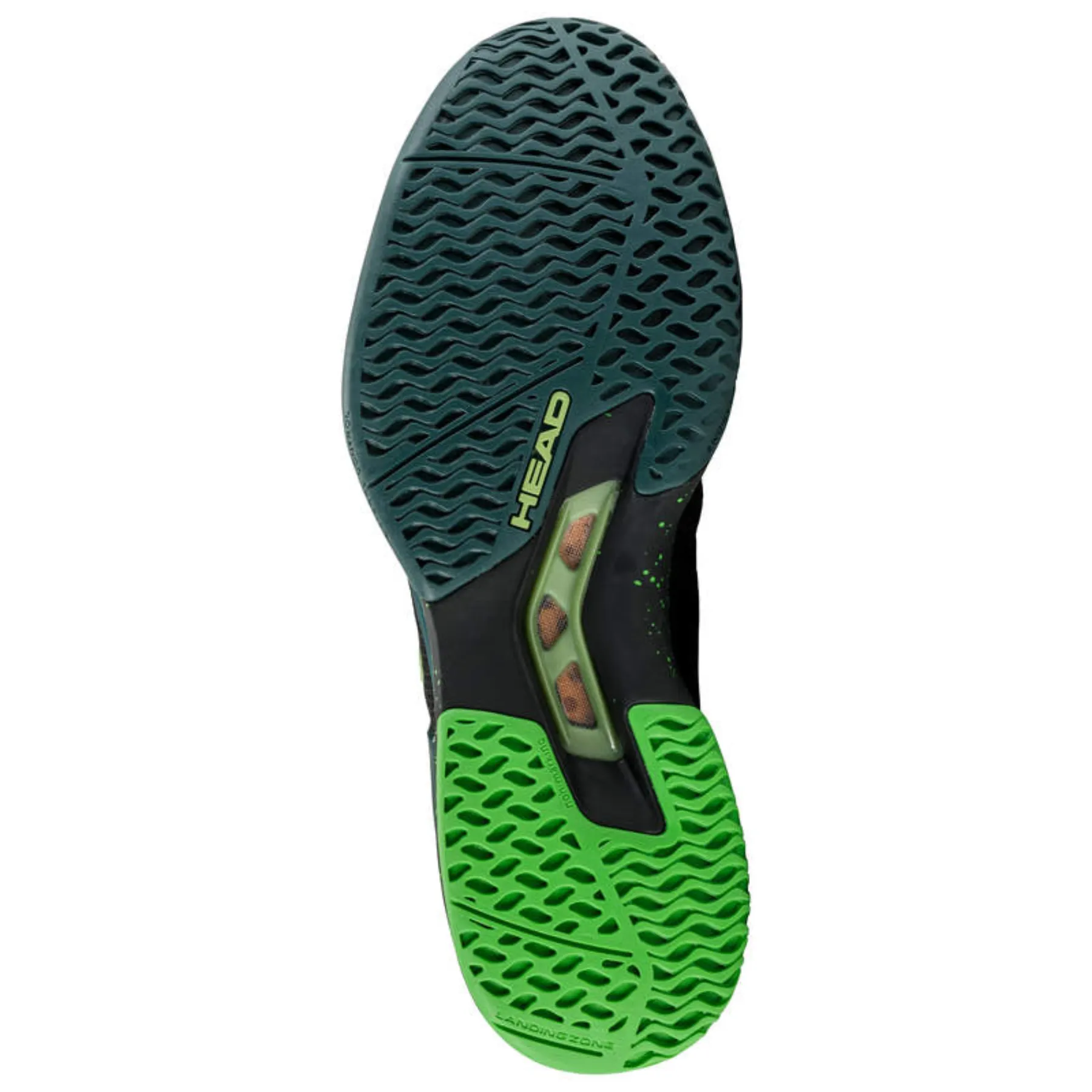 Head Sprint Pro 3.5 SF Men Tennis Shoes - Black Forest Green Modern Fit Adaptive Fit