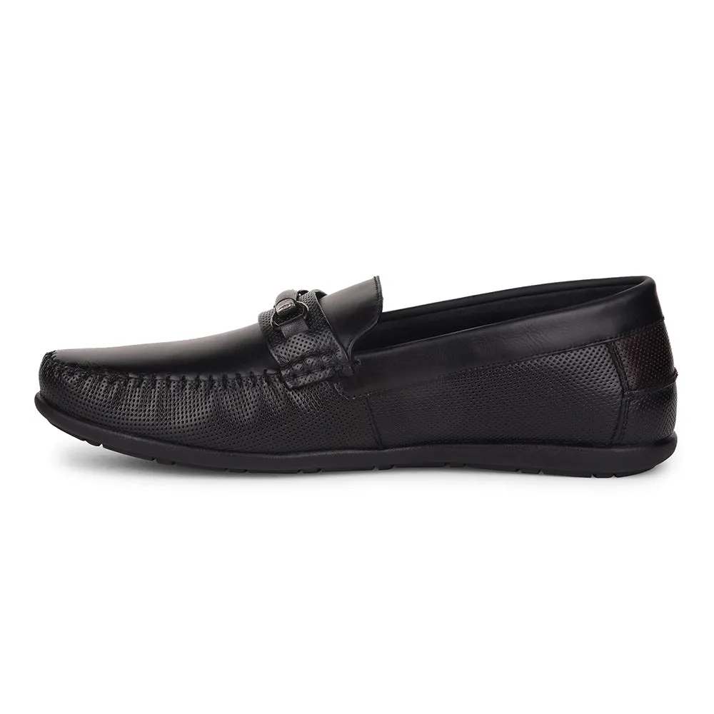 Healers Black Casual Loafers For Men OSL-31 By Liberty Weekend Outings