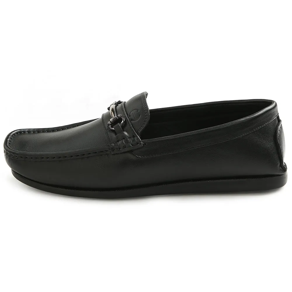 Healers Black Casual Loafers For Men S201-01 By Liberty Relaxed Cushioning