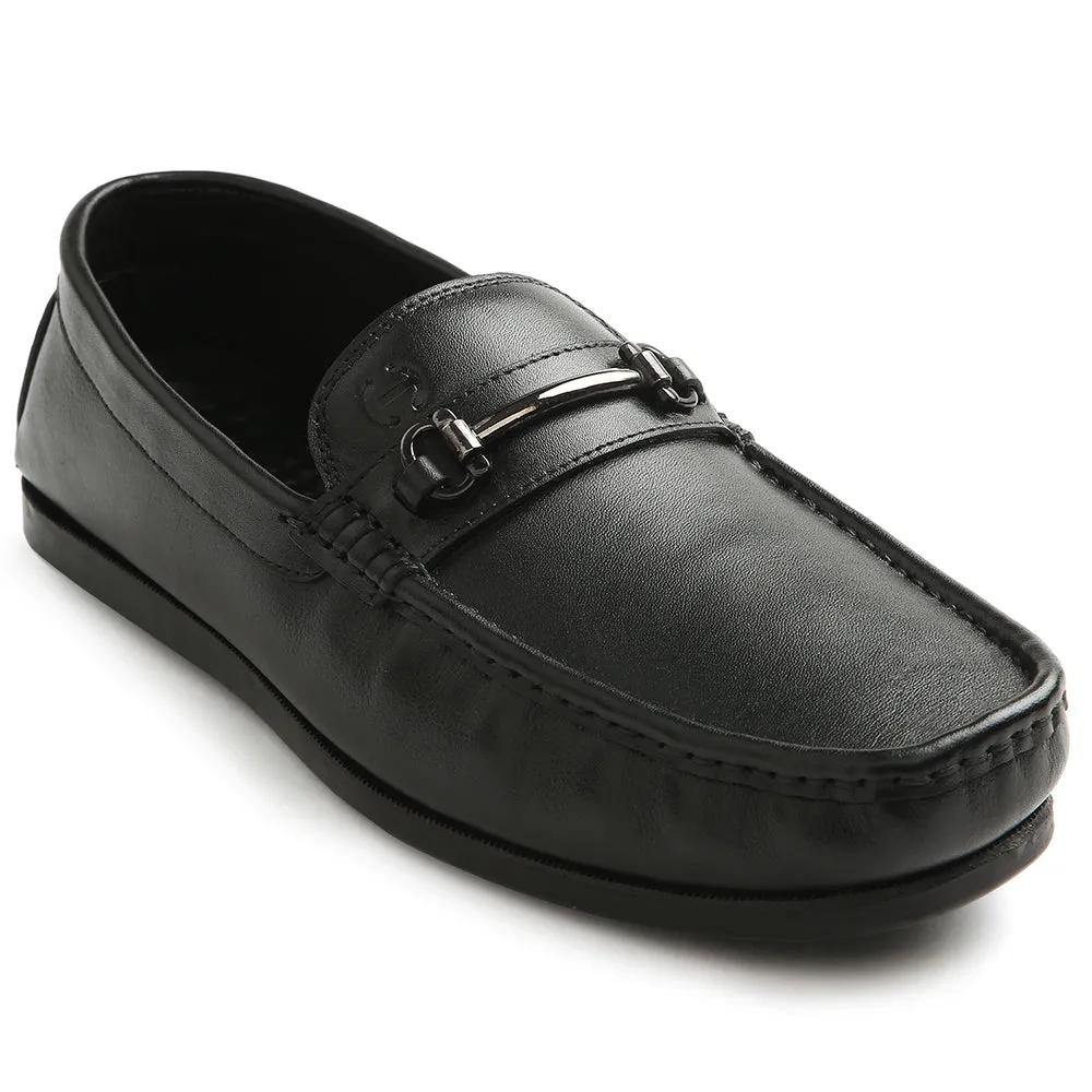 Tall Frame Supportive Design Healers Black Casual Loafers For Men S201-01 By Liberty