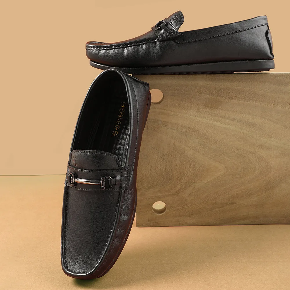 Water Safe All-Purpose Comfort Healers Black Casual Loafers For Men S201-01 By Liberty