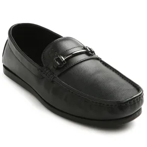 Tall Frame Supportive Design Healers Black Casual Loafers For Men S201-01 By Liberty