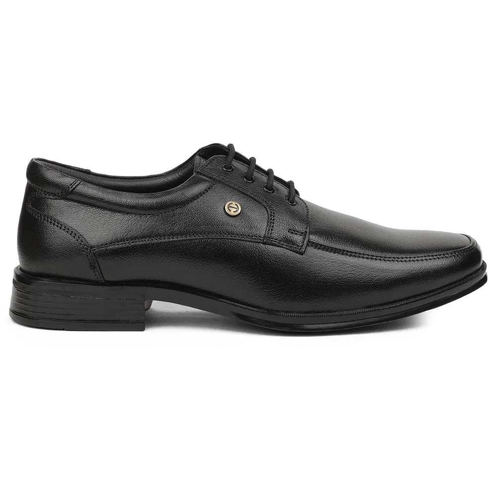 Healers Black Formal Lacing Derby Shoes For Men UDL-9 By Liberty Urban Classic Premium Leather Fit