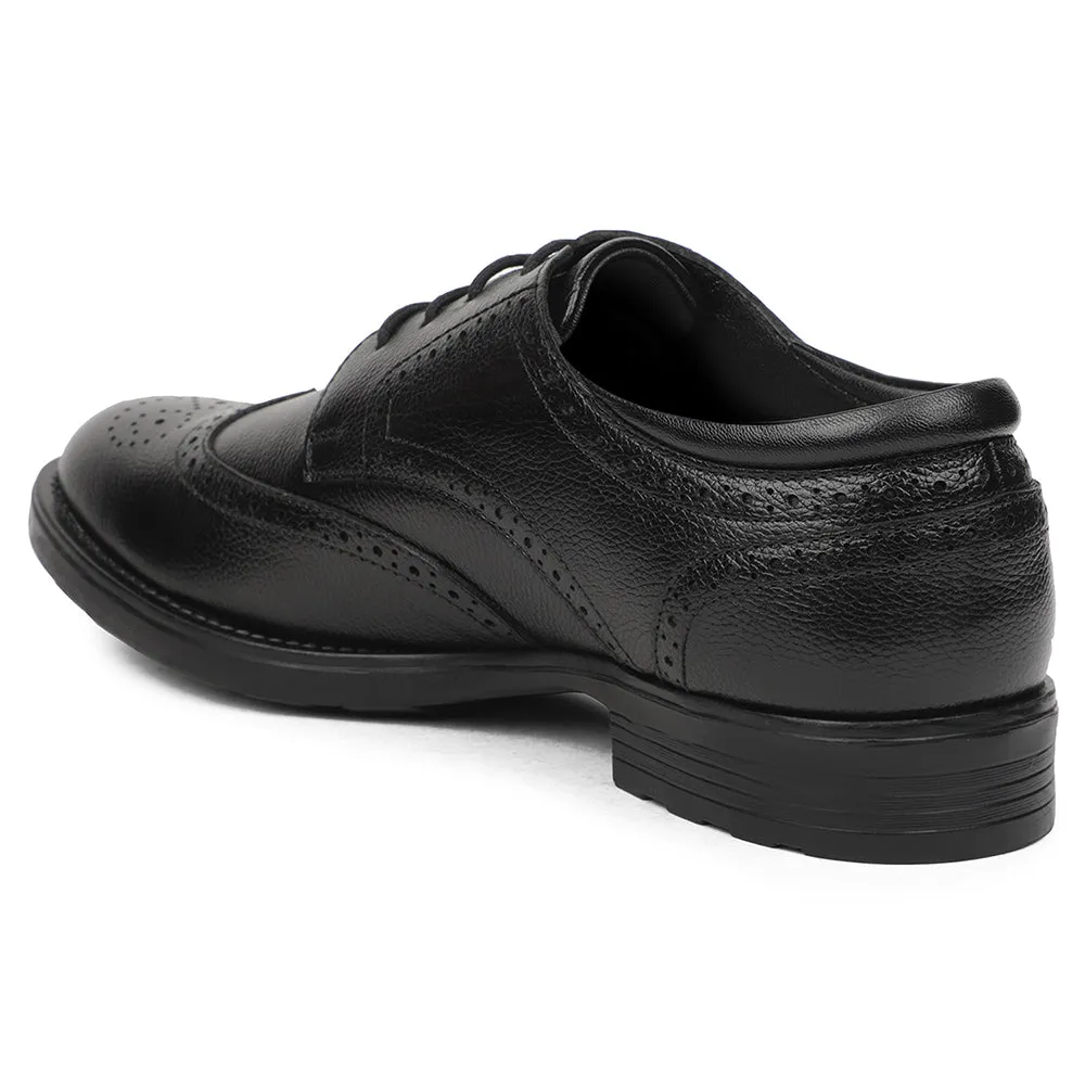 Healers Black Formal Lacing Oxford Shoes For Men UDL-12 By Liberty Timeless Comfort Elite Oxfords