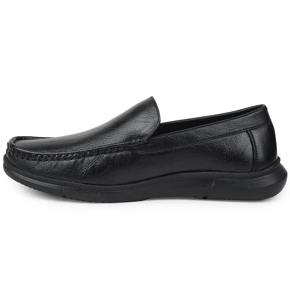 Healers Black Formal Loafers For Mens VSL-3 By Liberty Lightweight Construction