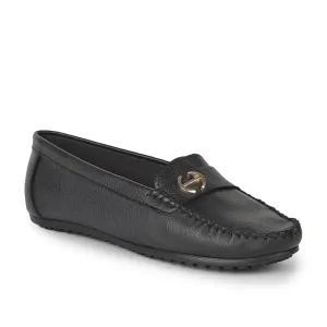 Healers Casual Black Loafers For Women GI-SD-301 By Liberty Lace Up