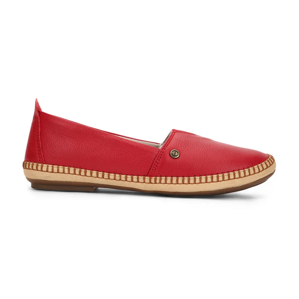 Healers Casual (Red) Ballerina Shoes For Women LARRY-02 By Liberty Foot Care