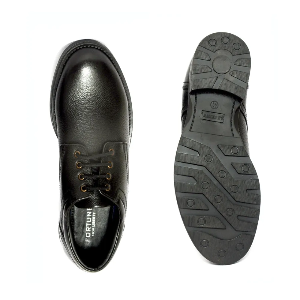 Smooth Edge Healers Formal Black Lace-Up Derby Shoes For Men GAS-C17 By Liberty