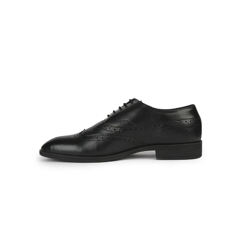 Healers Formal Black Lacing Brogue Shoes For Men AV-20 By Liberty Footwear Innovation