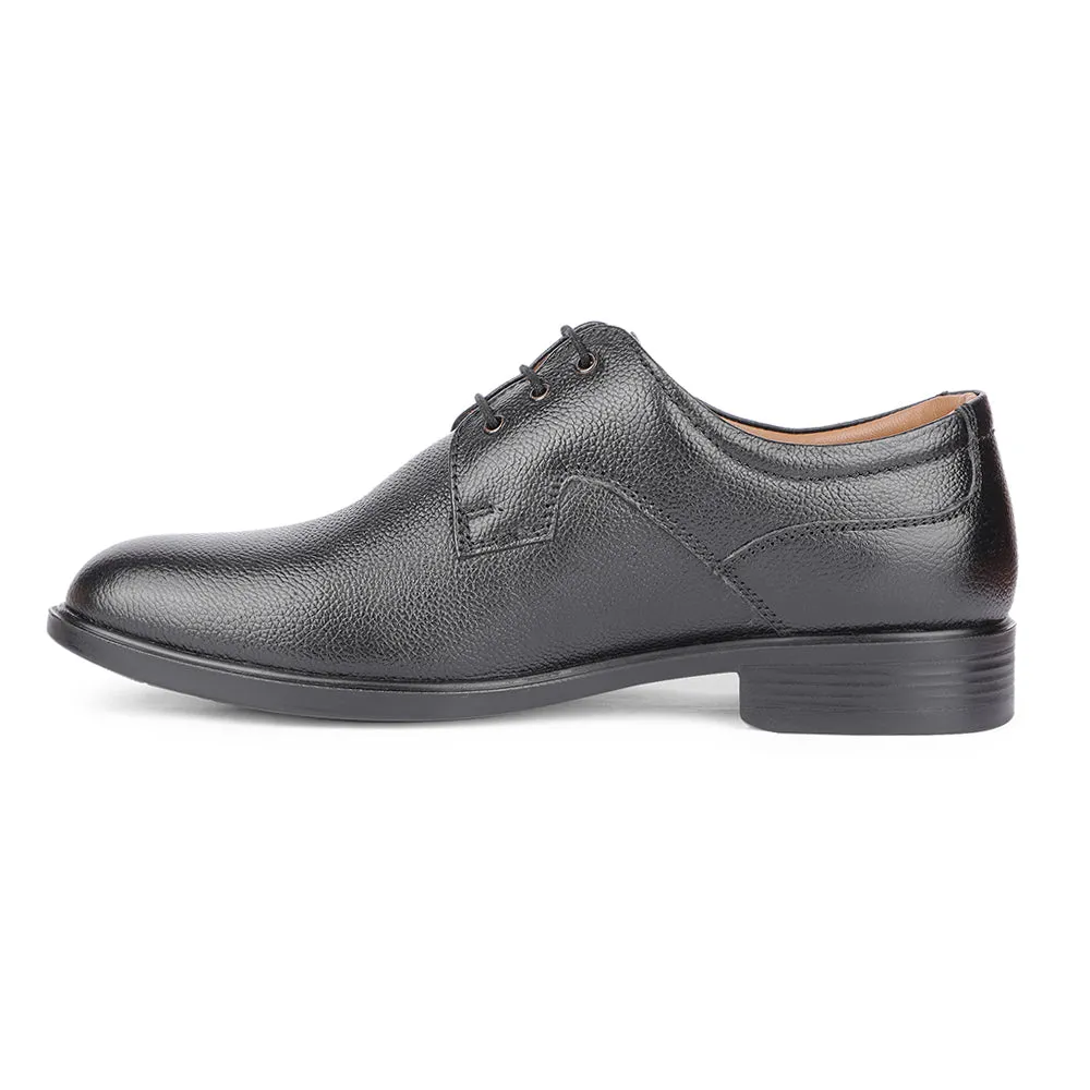Breathable Slim Fit Healers Formal Black Lacing Derby Shoes For Men S201-05 By Liberty
