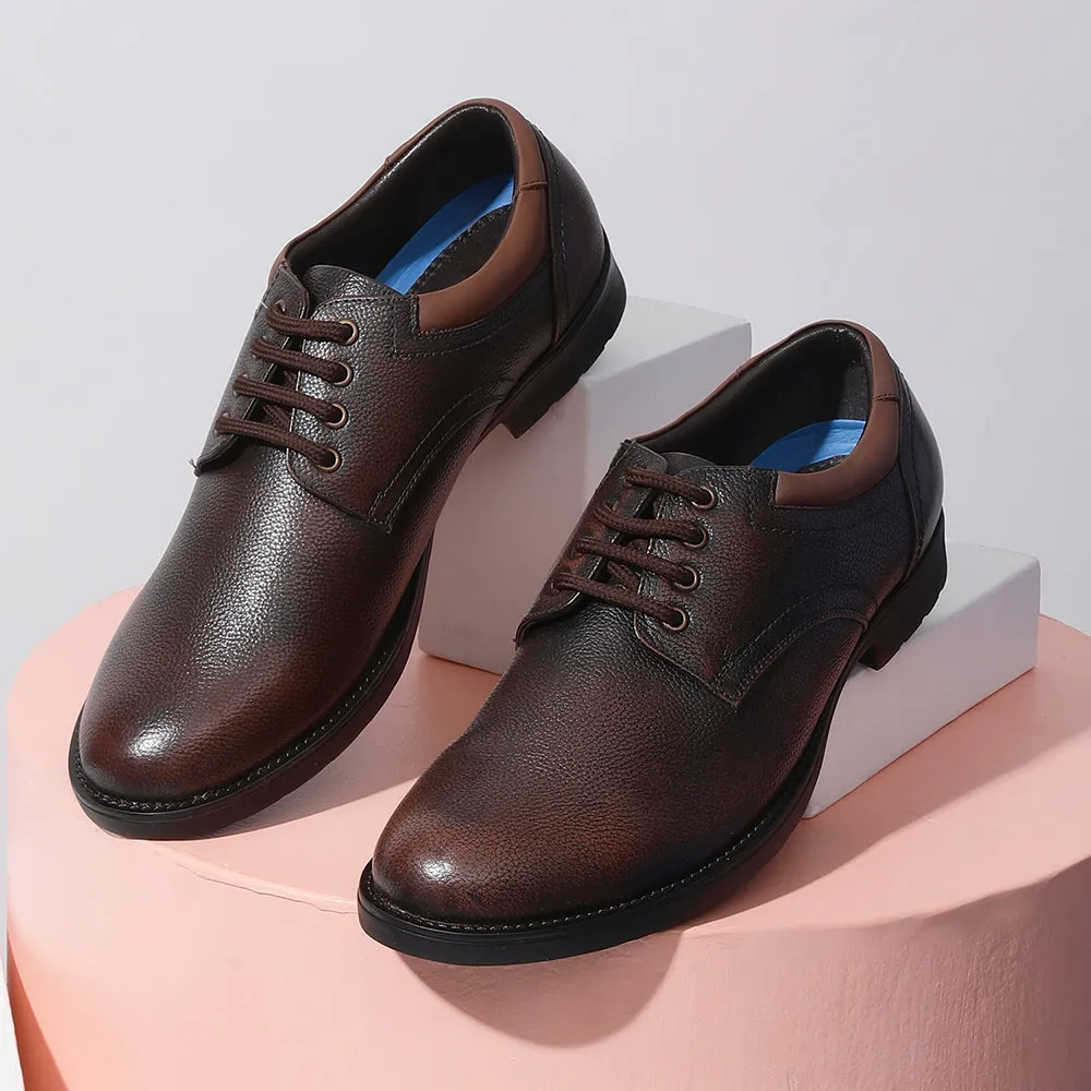 Healers Formal Brown Lace-Up Derby Shoes For Men GAS-C17 By Liberty Active Lifestyle