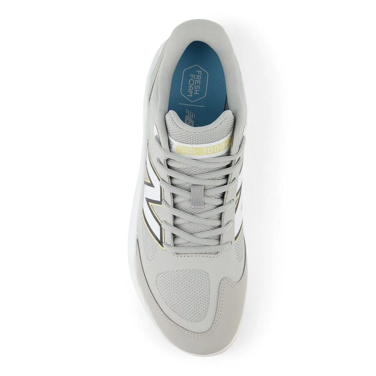 New Balance Men's Fresh Foam 3000 v7 Turf Baseball Shoes - Grey Raincloud - T3000TG7 Anti Fatigue All Day Wear