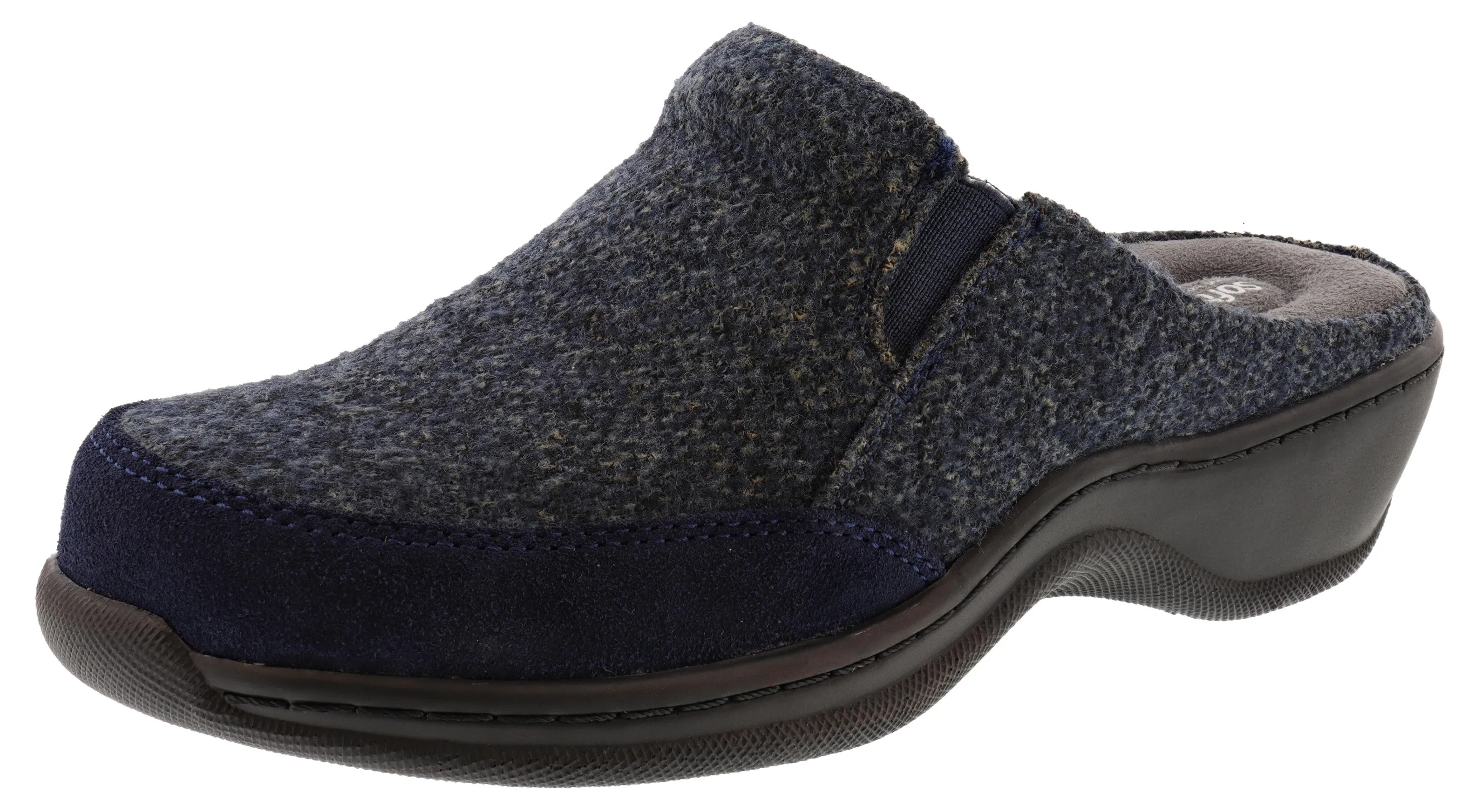 Softwalk Women's 2E Wide Width Slip On Clogs Foam Lining Foam Midsole