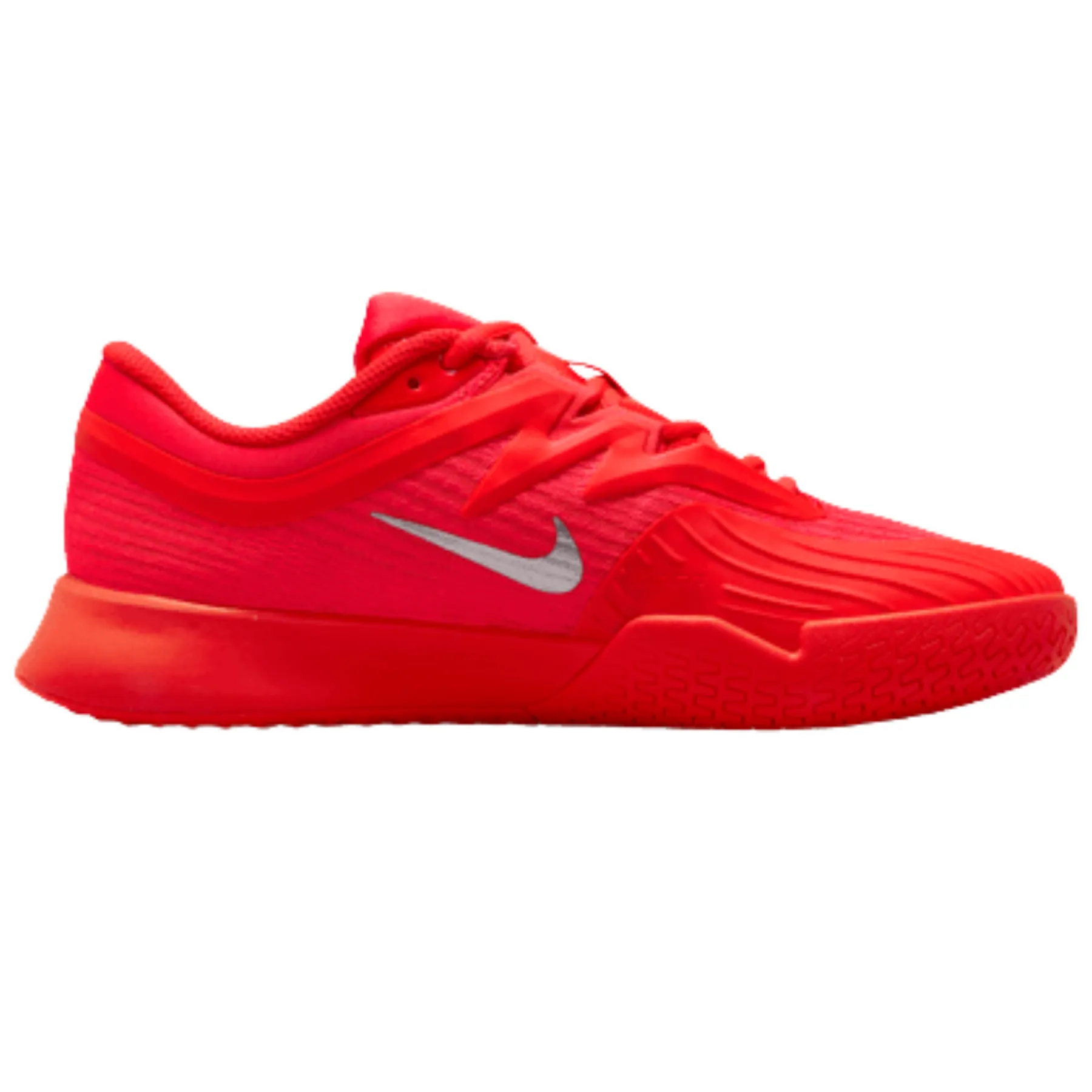High Schoolers Nike Zoom Vapor Pro 3 Premium Womens Hard Court Tennis Shoes - Bright Crimson/Metallic Silver