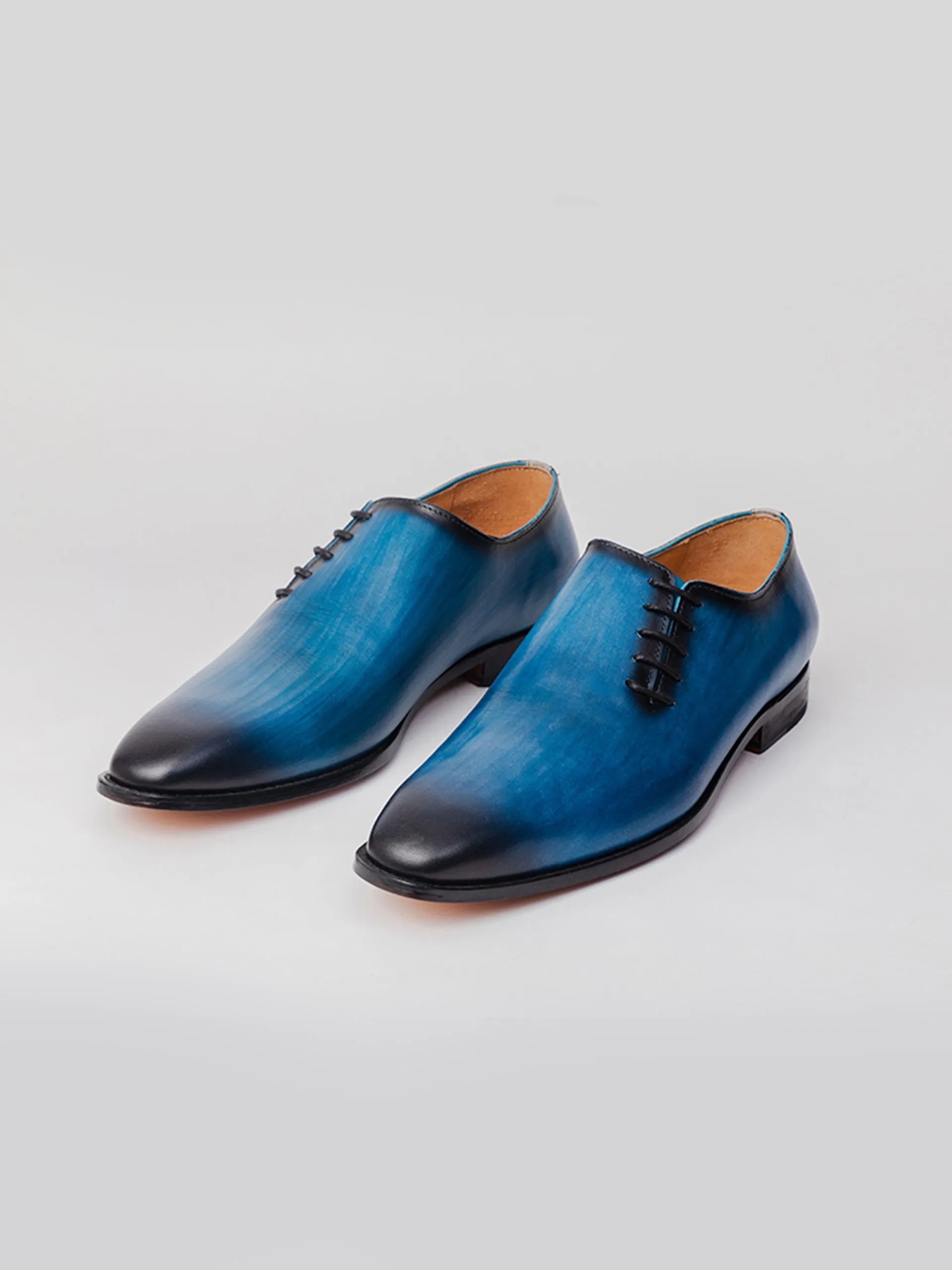 Henry Oxford - Blue Patina Street Style Shoes