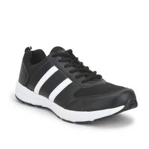 FORCE 10 Sports Lacing Shoe For Men (Black) LB46-SNE By Liberty solid - color Ankle Support