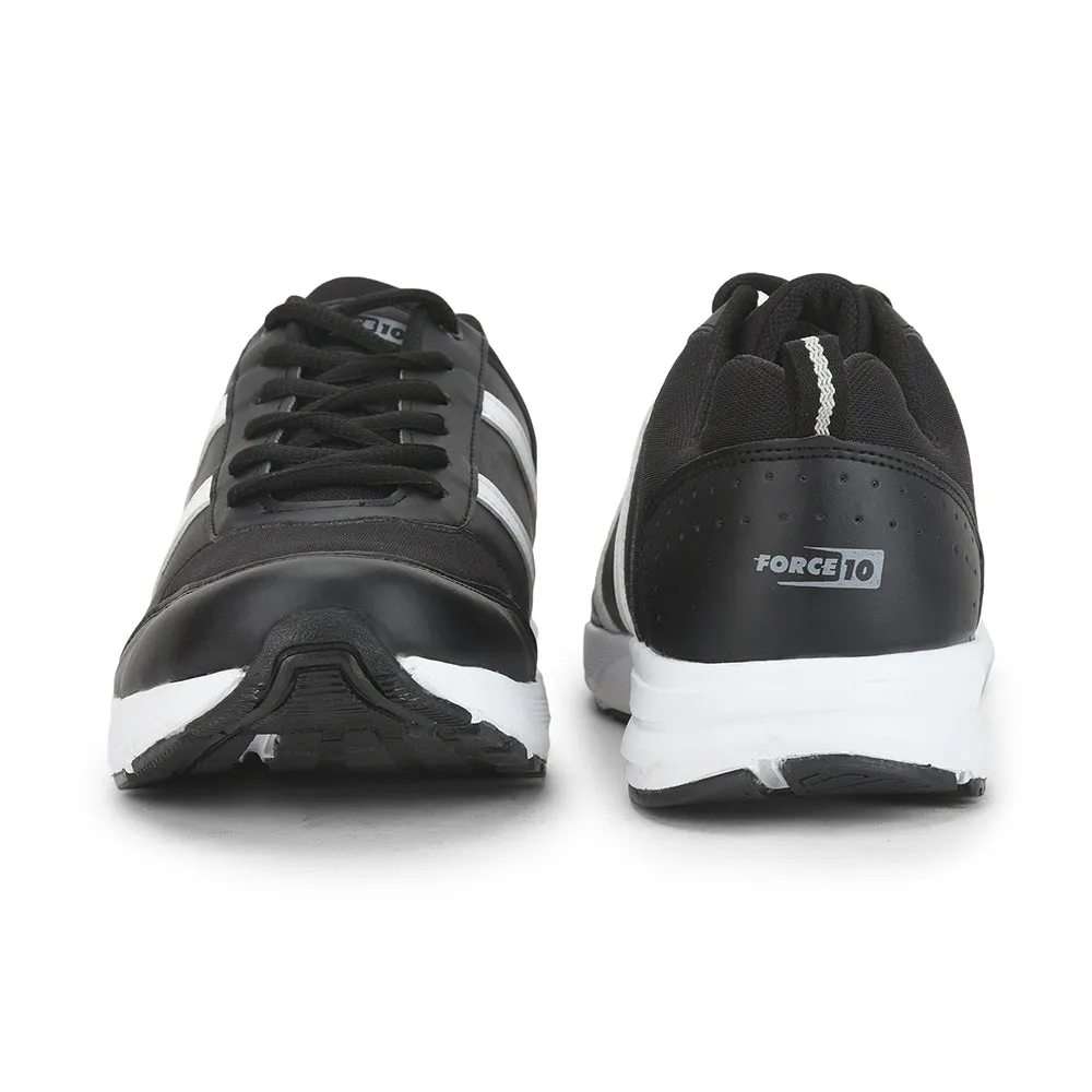 FORCE 10 Sports Lacing Shoe For Men (Black) LB46-SNE By Liberty running in a dock area shoes