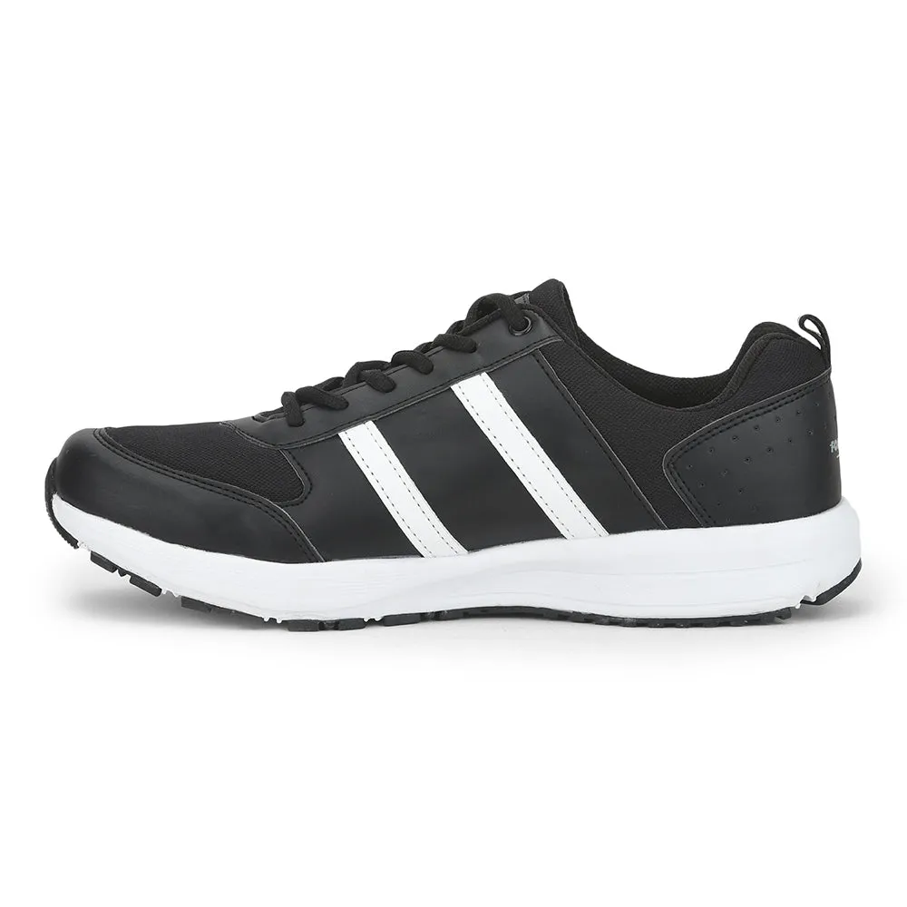 FORCE 10 Sports Lacing Shoe For Men (Black) LB46-SNE By Liberty barefoot running Full Flex