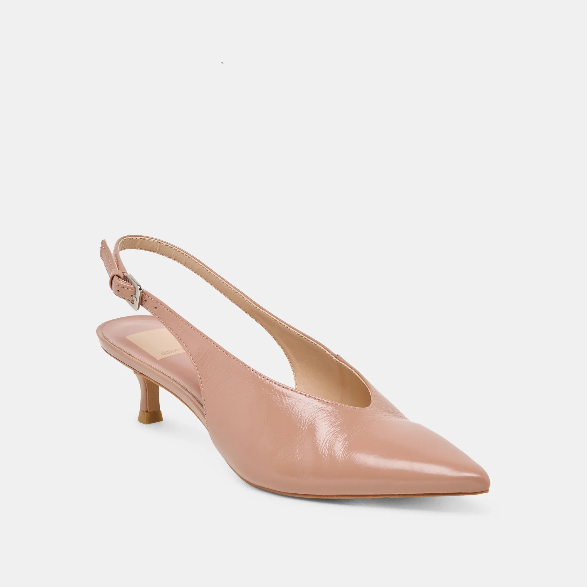 casual daily wear Causal Booties ALENNA HEELS WHISKEY CRINKLE PATENT