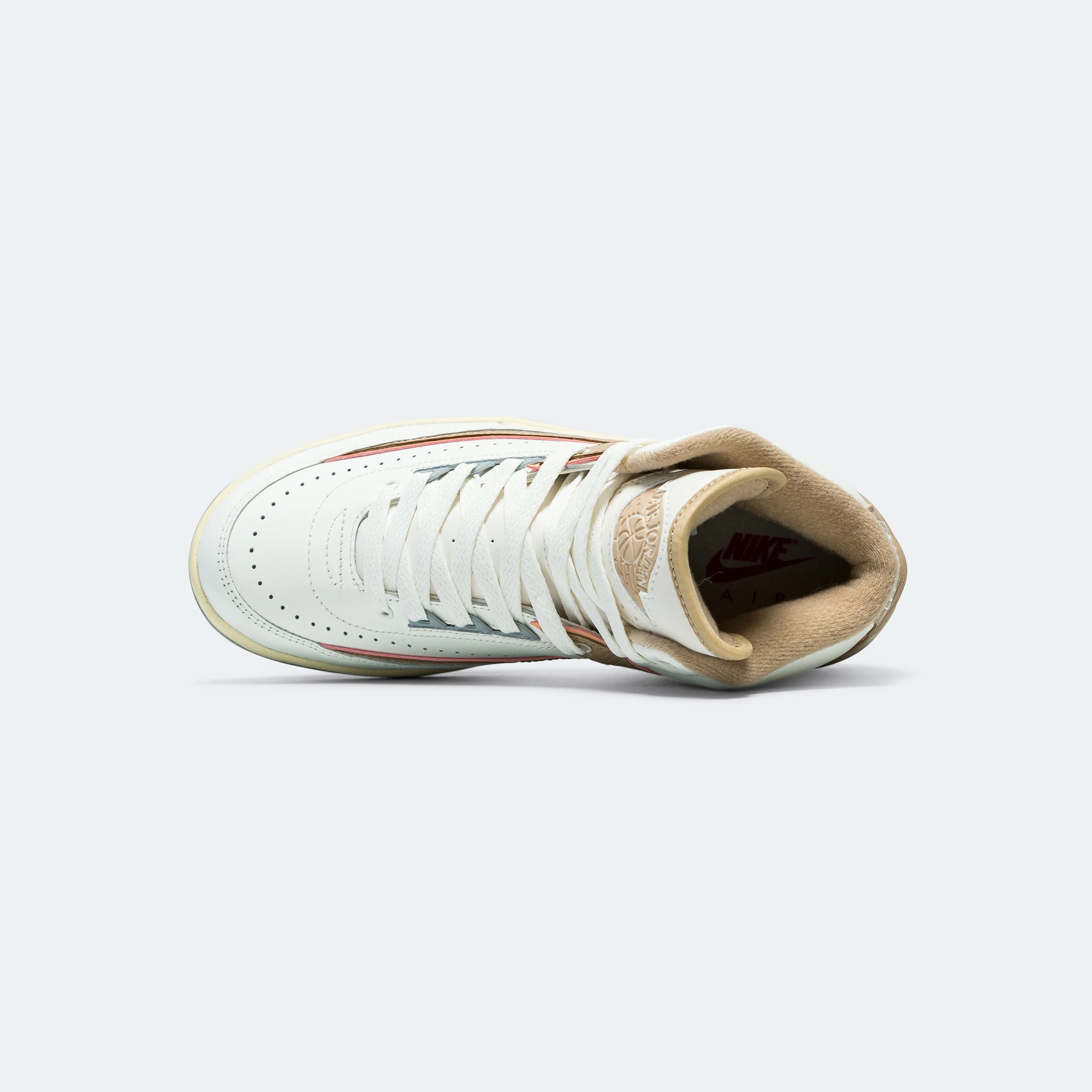 Effortless Walk Breathable Weave Womens Air Jordan 2 Retro - Sail/Desert-Sunrise Haze-Muslin
