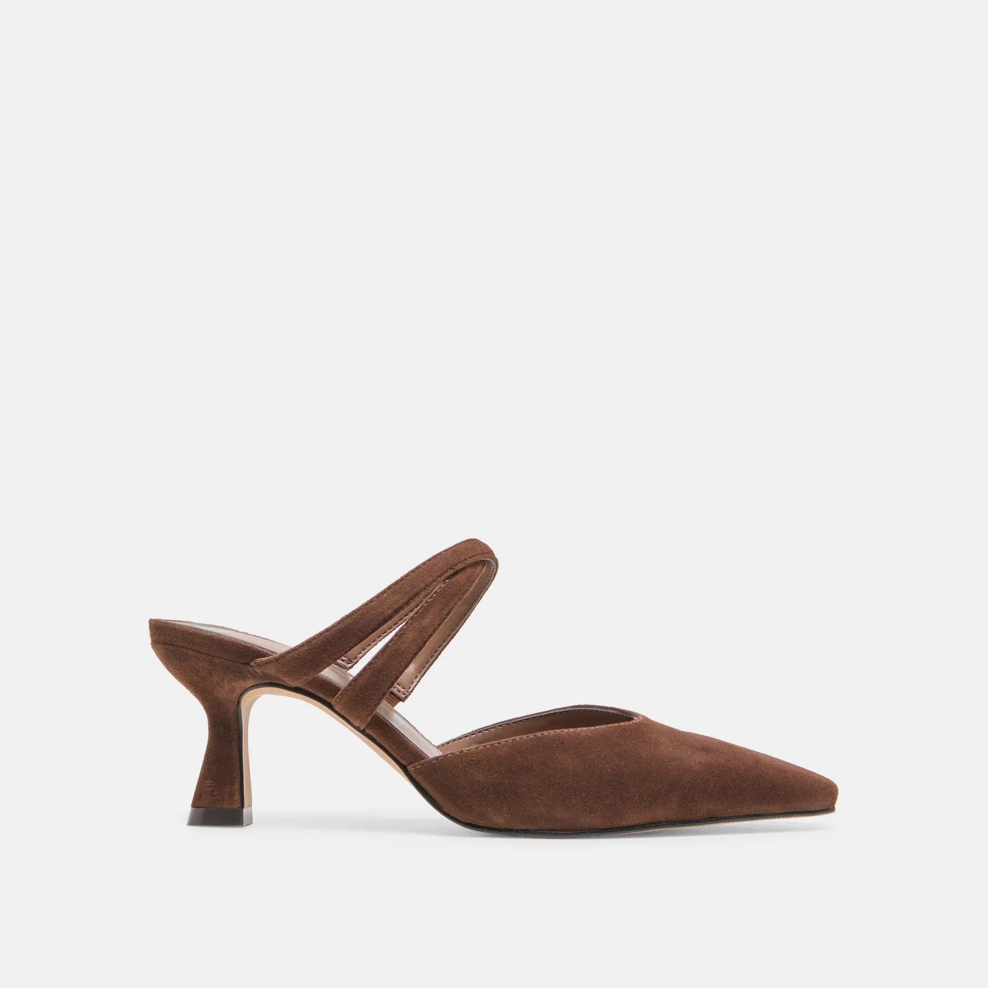 Summer Sandals LINORE HEELS DK BROWN SUEDE