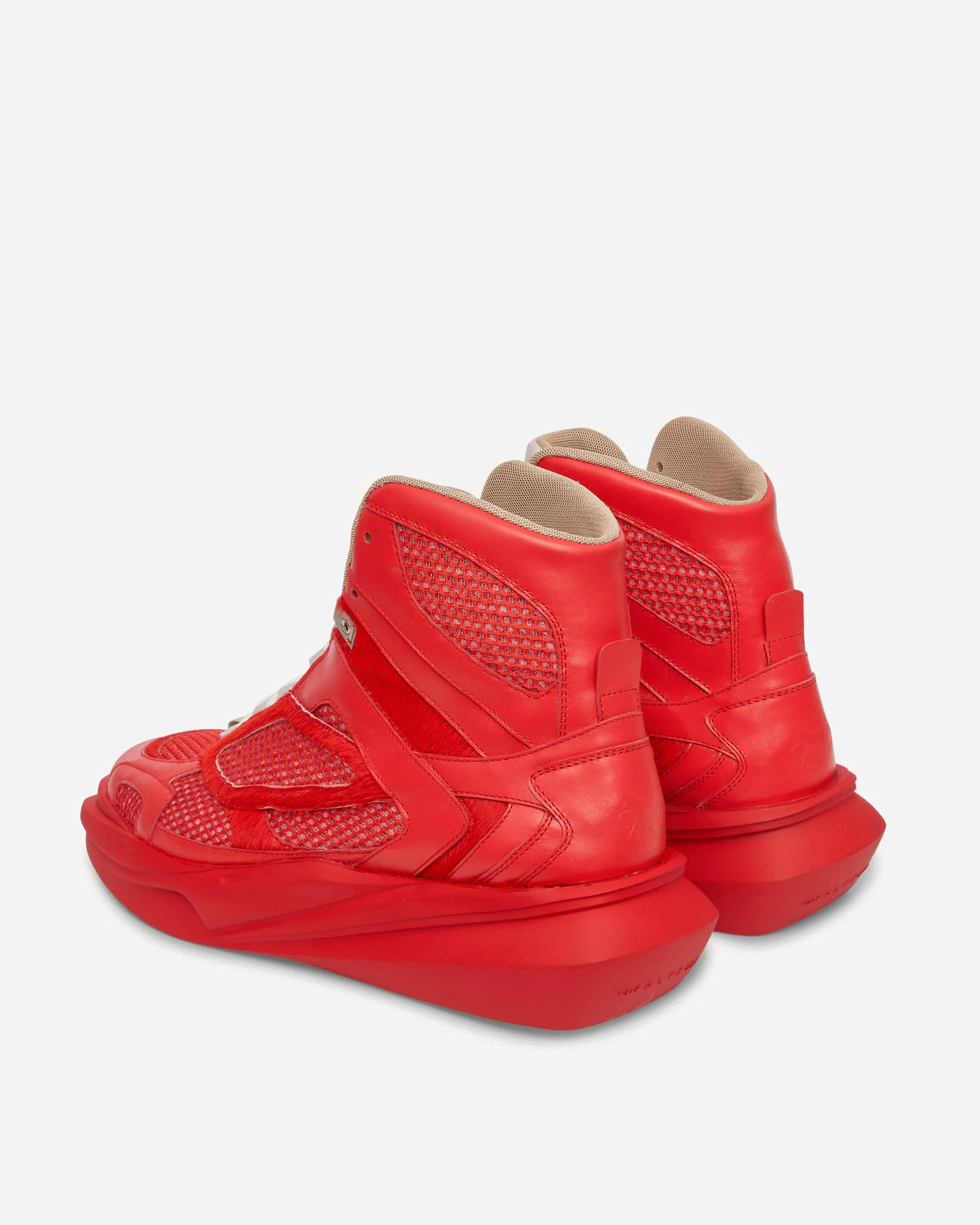High Top Mono Hiking Sneakers Red Active Life