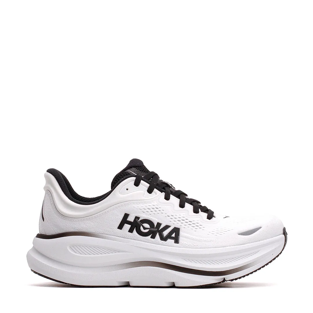 Hoka One One Men Bondi 9 White Black 1162011-WBLC Easy Movement Natural Tread