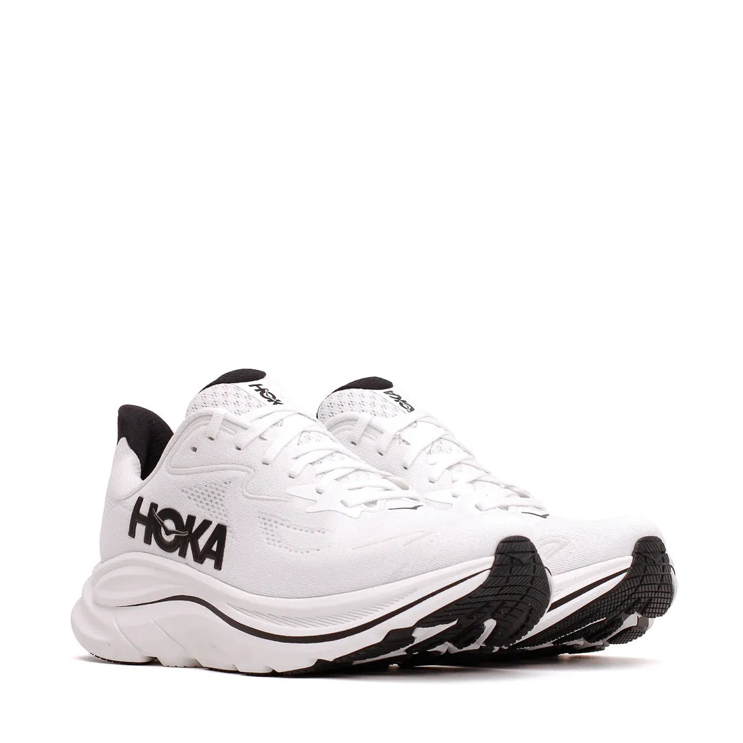 Hoka One One Men Clifton 10 White Black 1162030-WBLC Weekend Walks Timeless City Style