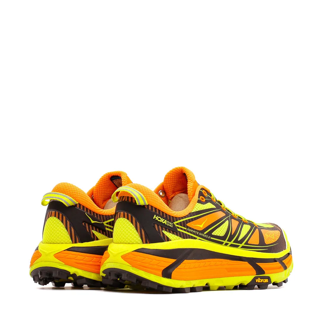 Hoka One One Men Mafate Speed 2 Electric Tangerine 1126851-ERN Sleek Office Profile Comfort Leather
