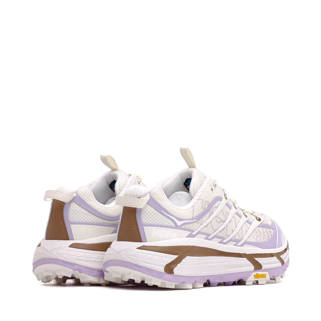 Hoka One One Men Mafate Three2 Wordmark Alabaster Iris Flower 1175490-ASF Smart Travel Stylish Lace